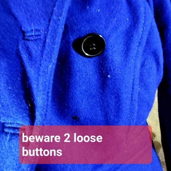 Used: Bebe Coat Color Blue..Size S - Picture 8 of 10